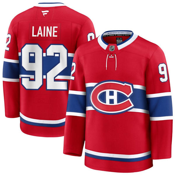 Mens Montreal Canadiens #92 Patrik Laine Fanatics Home Red Jersey